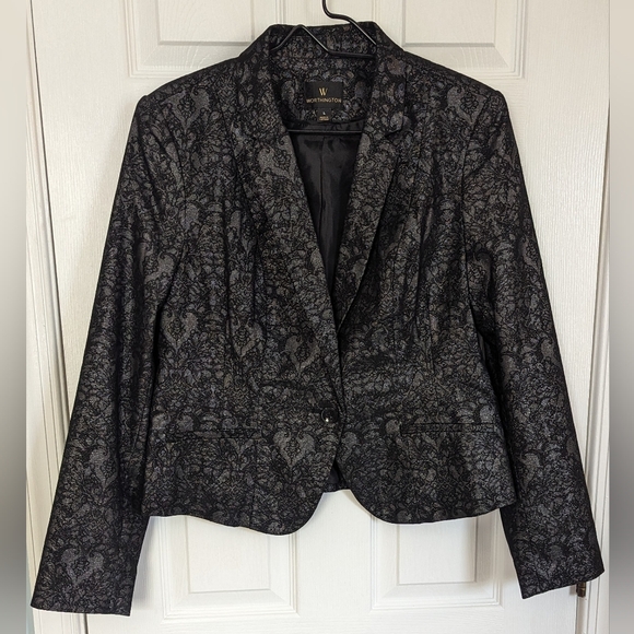 Worthington Women's 3 Piece Glitter Lace Design Suit Sz L/14 - Picture 2 of 11